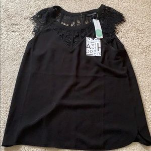NWT 41 Hawthorne black blouse